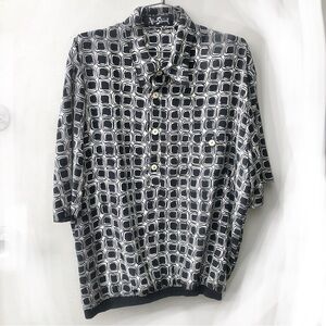 Alan Stuart Vintage MCM Abstract  Geometric Shirt